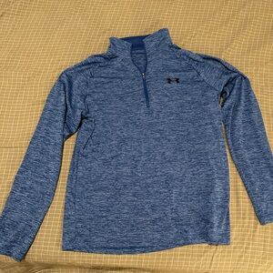 Men’s Medium Under Armour Quarter Zip in Heathered Blue Pattern